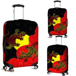 Aboriginal Flag Mix Lizard Luggage Cover