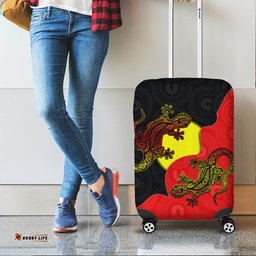 Aboriginal Flag Mix Lizard Luggage Cover