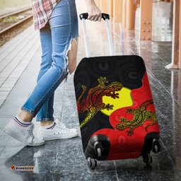 Aboriginal Flag Mix Lizard Luggage Cover