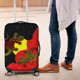 Aboriginal Flag Mix Lizard Luggage Cover