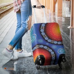 Luggage Cover Aboriginal Color Dot Painting
