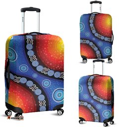 Luggage Cover Aboriginal Color Dot Painting
