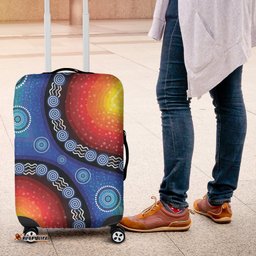 Luggage Cover Aboriginal Color Dot Painting