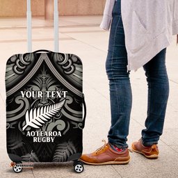 Custom New Zealand Silver Fern Rugby Luggage Cover All Black Since 1892 Aotearoa Moko Maori