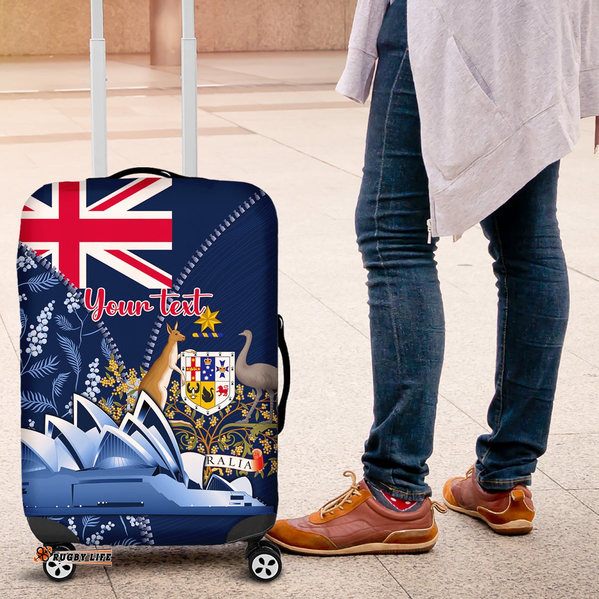 Personalised Happy Australia Day 26 January Luggage Cover