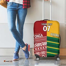 Australia Tonga Rugby Custom Luggage Cover Minimalist Dynamic