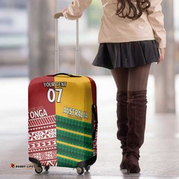 Australia Tonga Rugby Custom Luggage Cover Minimalist Dynamic