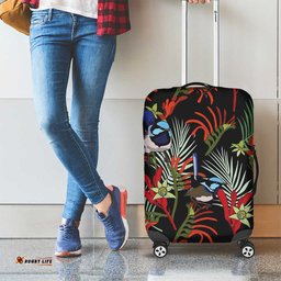 Australia Kangaroo Paw And Splendid Fairy wren Luggage Cover Sameless Style