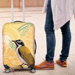 Australia Grevillea And Honeyeaters Luggage Cover Aboriginal Art Watercolor Style