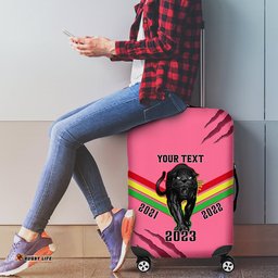 Personalised NRL Panthers Luggage Cover Premiers Three Peat Proud Of Our Boys Pink