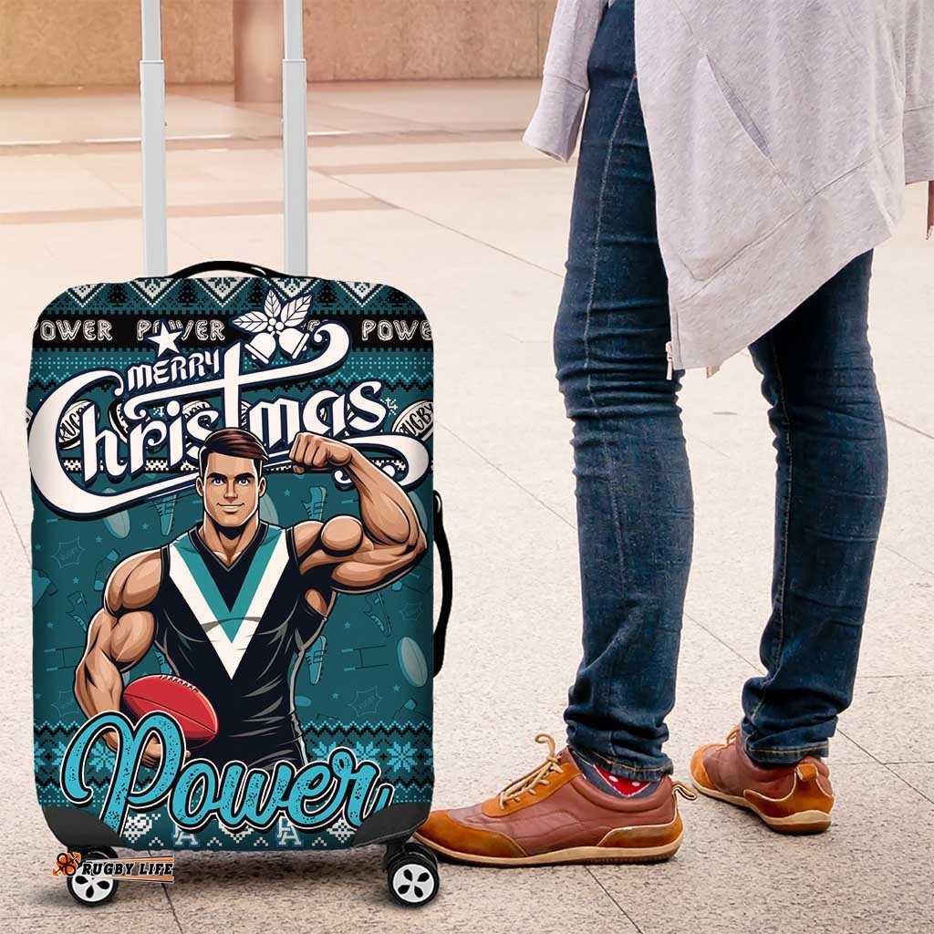 Power Football Xmas Luggage Cover Australia AFL Mascot