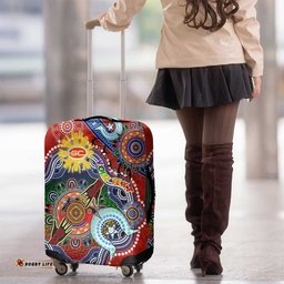 Custom NAIDOC Week 2024 Gold Coast Suns Luggage Cover Australia Aboriginal Dot Painting