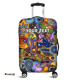 Custom Personalised Australia Luggage Cover Indigenous Animal Artsy