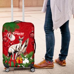 Kangaroo Lover Luggage Cover Australia Merry Christmas Aboriginal