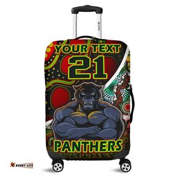 Custom Personalised Penrith Panthers Luggage Cover Strong Panthers Legend With Special Aboriginal Style