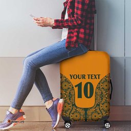 Custom Australia Rugby Championship 2024 Luggage Cover Aboriginal Art Tattoo Pattern