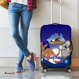 Australia Day Luggage Cover 2024 Proud To Be Australian Flag Color