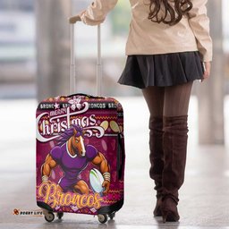 Broncos Rugby Xmas Luggage Cover Australia NRL Mascot