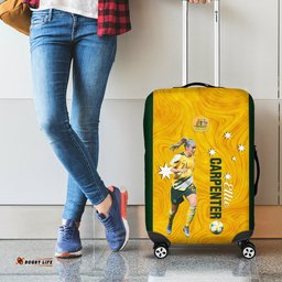 Australia Soccer Luggage Cover Ellie Carpenter Matildas Gold Version