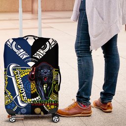 Panthers And Cowboys Rugby Luggage Cover Aboriginal Version