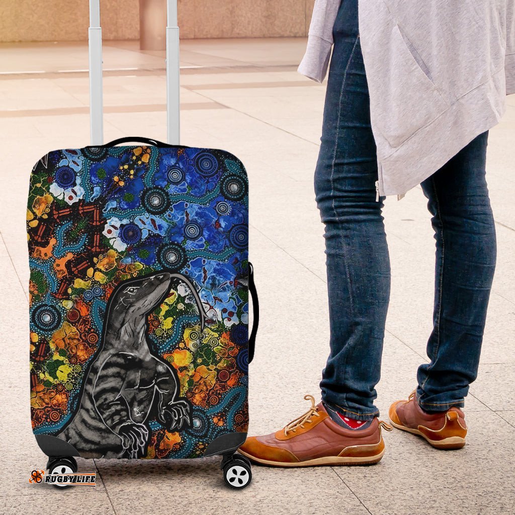 Aboriginal Lizard Tribal Luggage Cover