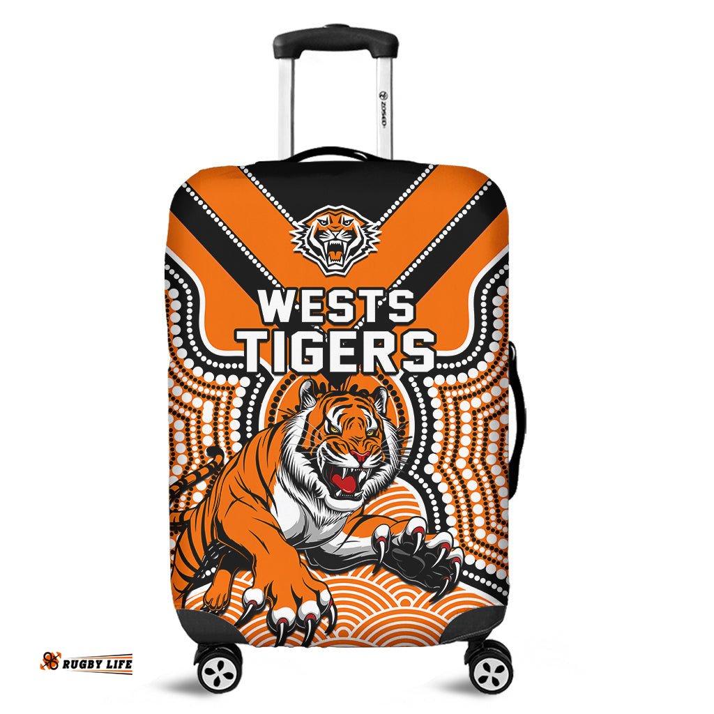 Wests Tigers Luggage Cover Indigenous Artsy