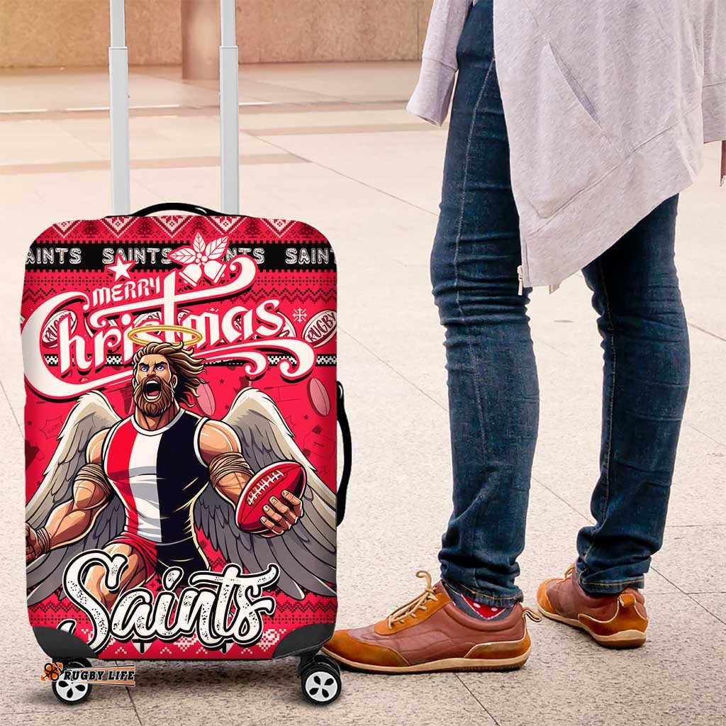 Saints Football Xmas Luggage Cover Australia AFL Mascot