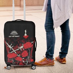 ANZAC Luggage Covers ANZAC with Remembrance Poppy Flower Ver2