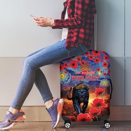 Personalised Panthers Rugby ANZAC Luggage Cover Starry Night and Field of Poppies