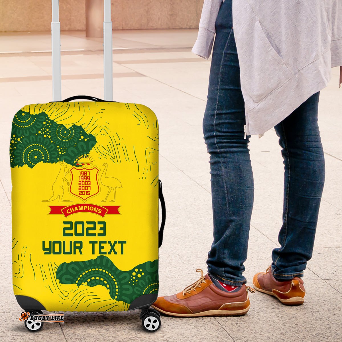 Custom Australia Cricket Luggage Cover History Commemorative World Cup Winners