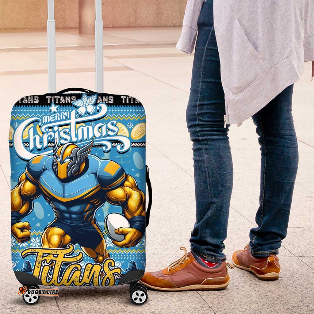 Titans Rugby Xmas Luggage Cover Australia NRL Mascot