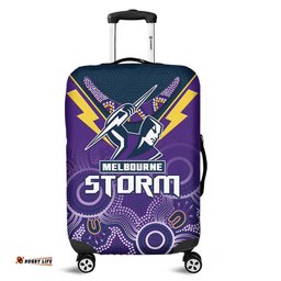 Melbourne Storm Rugby Luggage Cover Indigenous Boomerang Gradient Style