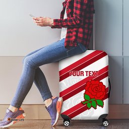 Custom England Rugby Luggage Cover 2024 Go Champions Red Rose Sporty Version
