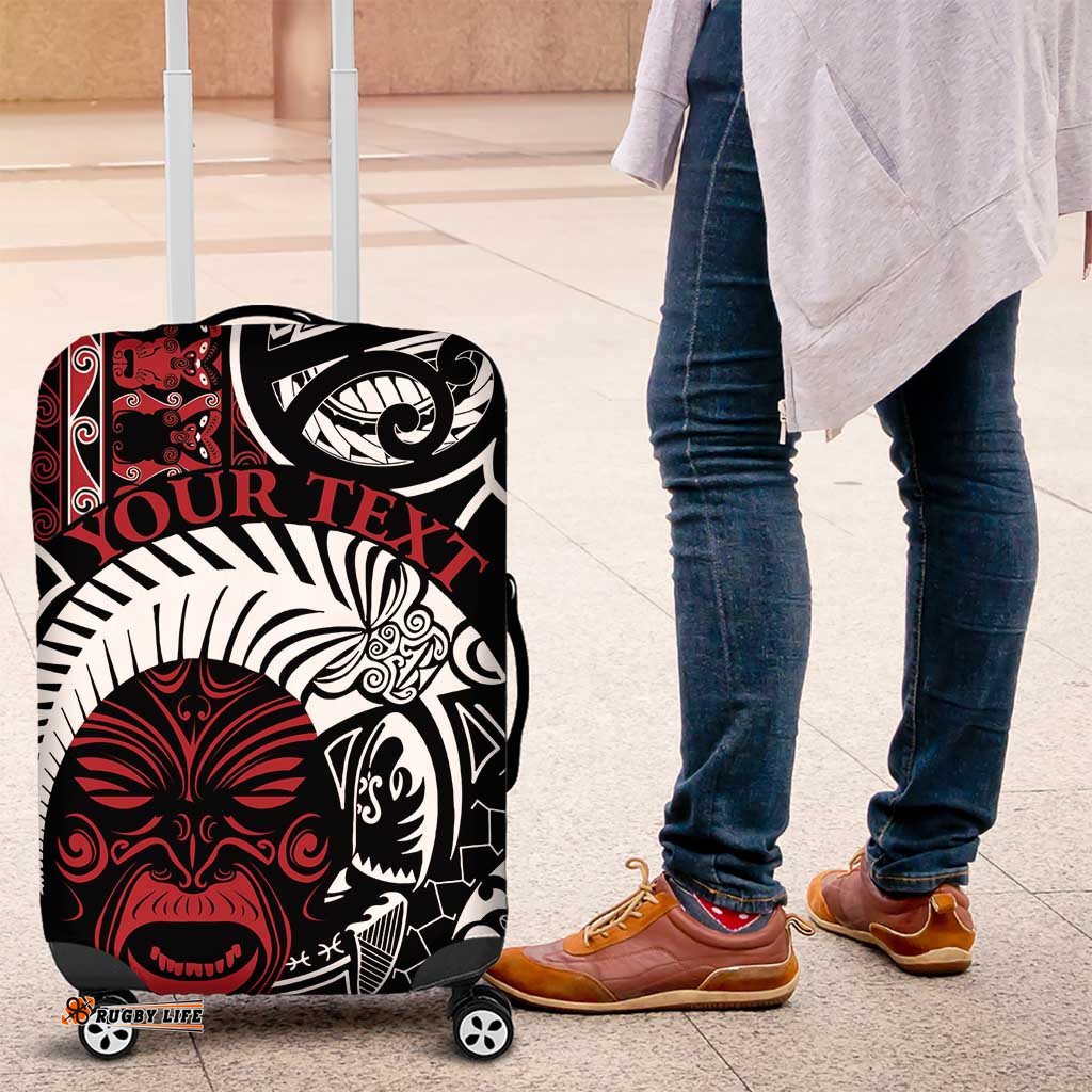 Honour The Treaty New Zealand Personalised Luggage Cover Toitu Te Tiriti Indigenous Maori Face