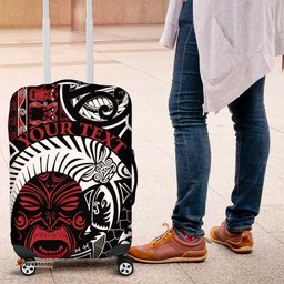 Honour The Treaty New Zealand Personalised Luggage Cover Toitu Te Tiriti Indigenous Maori Face