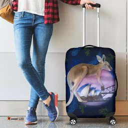 Luggage Cover - Kangaroo Suitcase Sydney Opera Dream Midnight