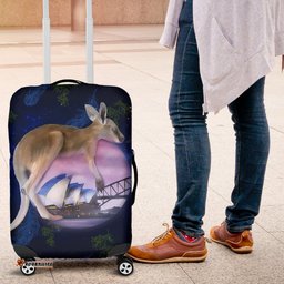 Luggage Cover - Kangaroo Suitcase Sydney Opera Dream Midnight
