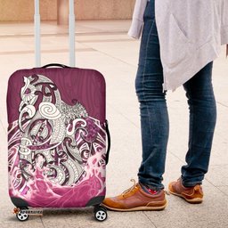 Maori Manaia The Blue Sea Luggage Covers, Pink