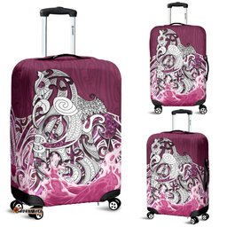 Maori Manaia The Blue Sea Luggage Covers, Pink