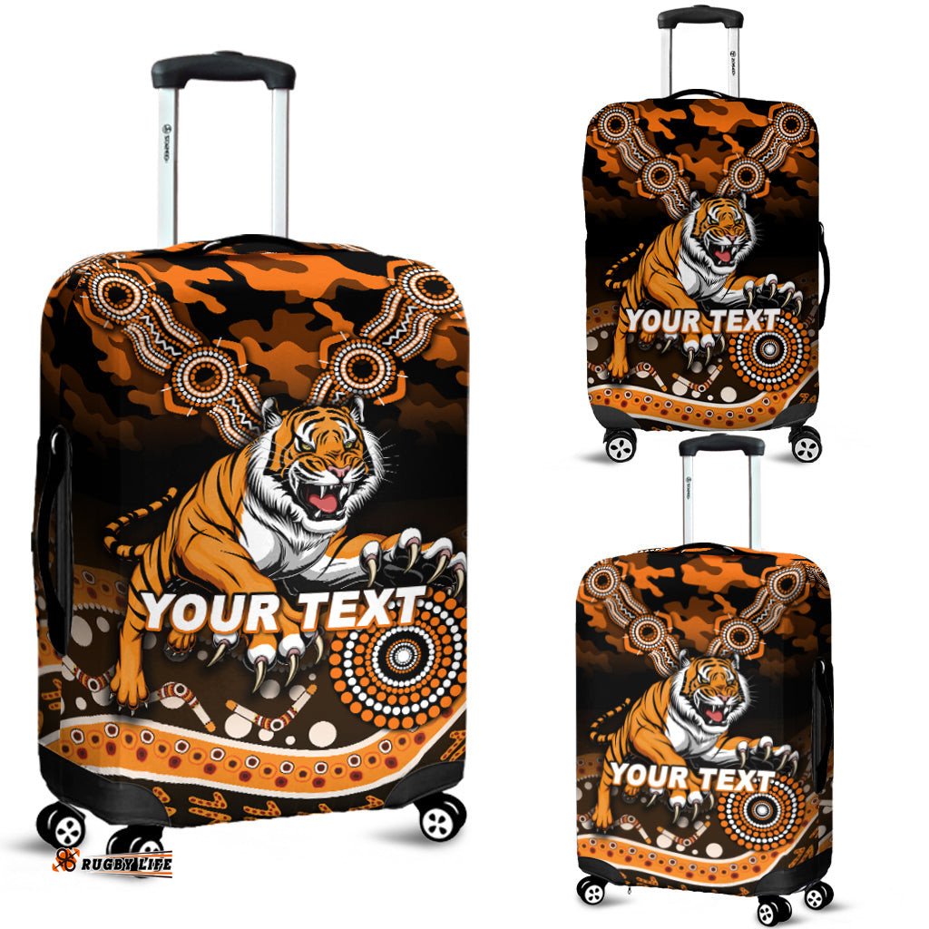 Custom Personalised Tigers Rugby ANZAC Day Camouflage Indigenous Art Luggage Covers