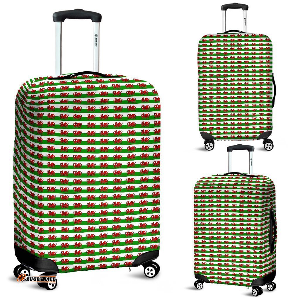 Wales Flag Pattern Luggage Cover