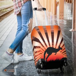Luggage Cover Kangaroo Sunset Ver03