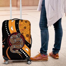 Aboriginal Snake Pattern Dot Art Luggage Cover