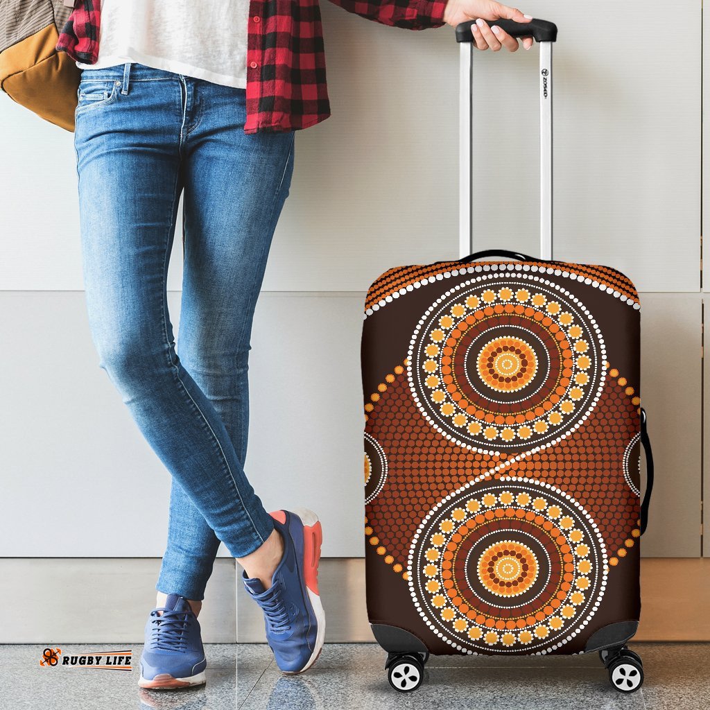 Luggage Cover Aboriginal Dot Painting Ver10