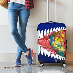 New Zealand Waitangi Day Luggage Cover NZ Maori Tui Bird With Kowhai Flowers