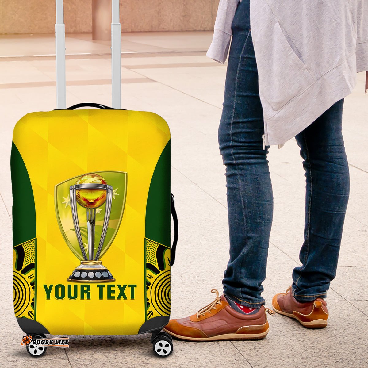 Custom Australia Cricket Luggage Cover World Cup Go Champions Indigenous