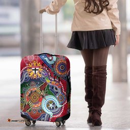 Custom NAIDOC Week 2024 St Kilda Saints Luggage Cover Australia Aboriginal Dot Painting