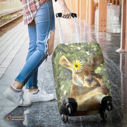 Luggage Cover Kangaroo Sleeping Painting