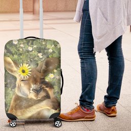 Luggage Cover Kangaroo Sleeping Painting