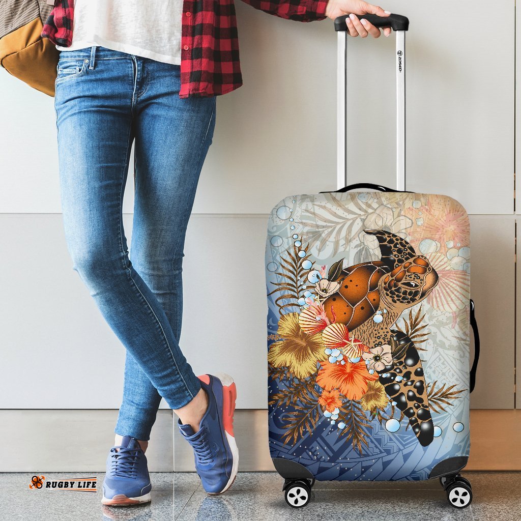 Polynesian Turtle Hibiscus Sea Shell Luggage Covers